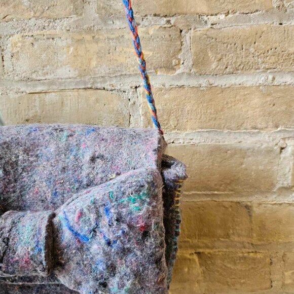 Handmade Felted Bow Purse - Picture 2 of 5